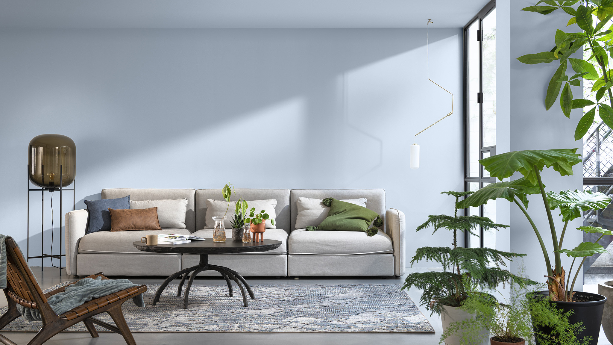 Colour of the Year 2022 The Greenhouse Colours shown in LivingRoom Inspirational roomset